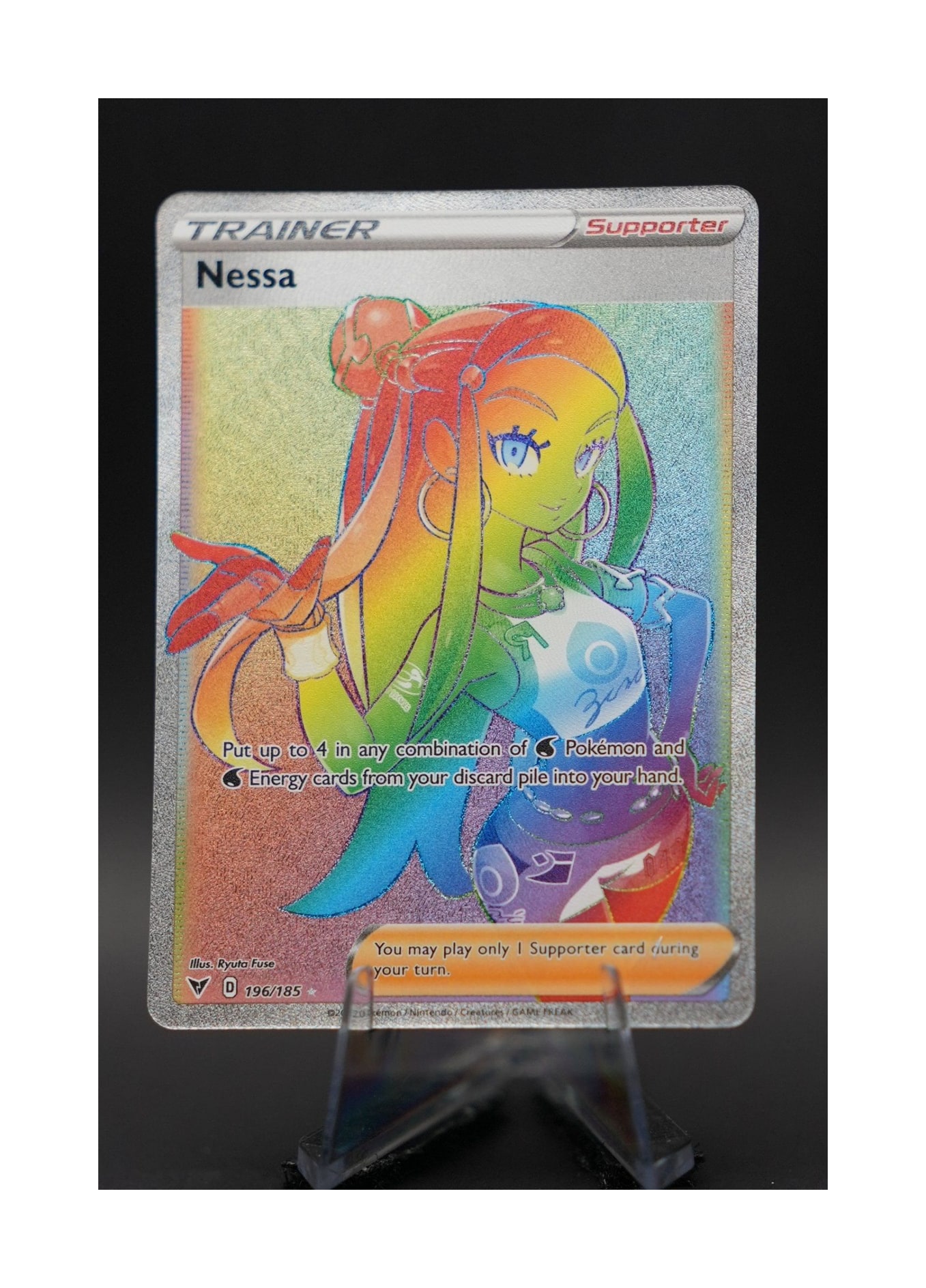 Pokémon Vivid Voltage Nessa #196 Rare Rainbow
