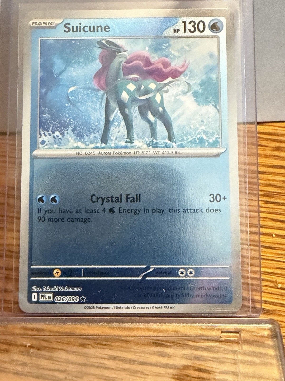 Pokemon TCG Suicune 026/094 Phantasmal Flames Reverse Holo Rare English 130 HP