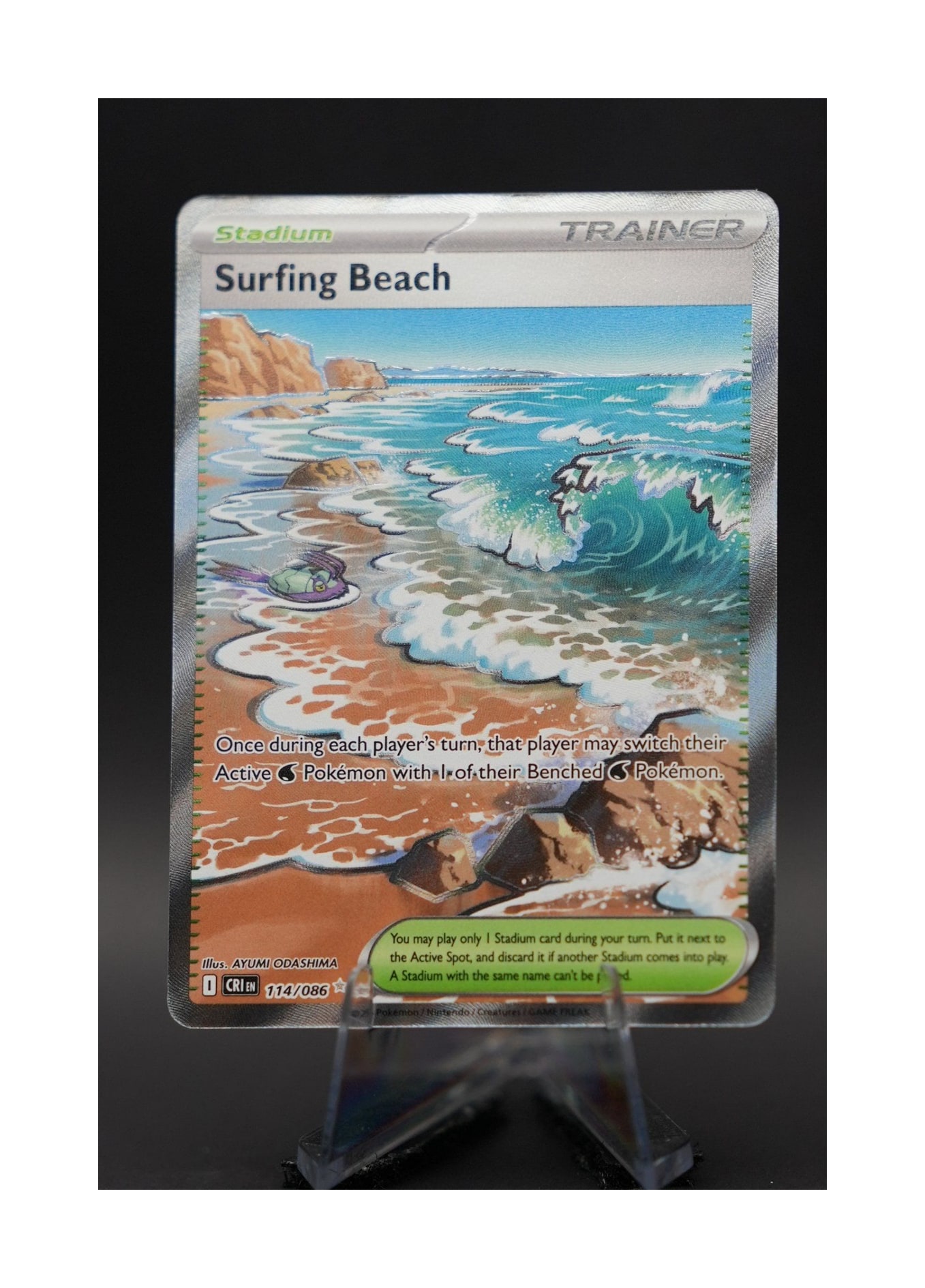 Pokémon Chaos Rising Surfing Beach #114 Ultra Rare