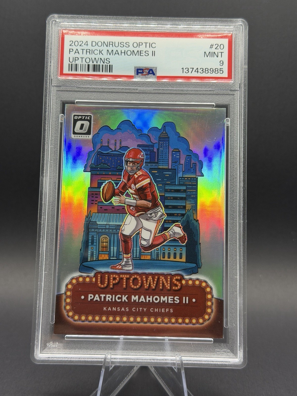 Panini 2024 Donruss Optic Uptowns Patrick Mahomes II #20 PSA 9 Chiefs