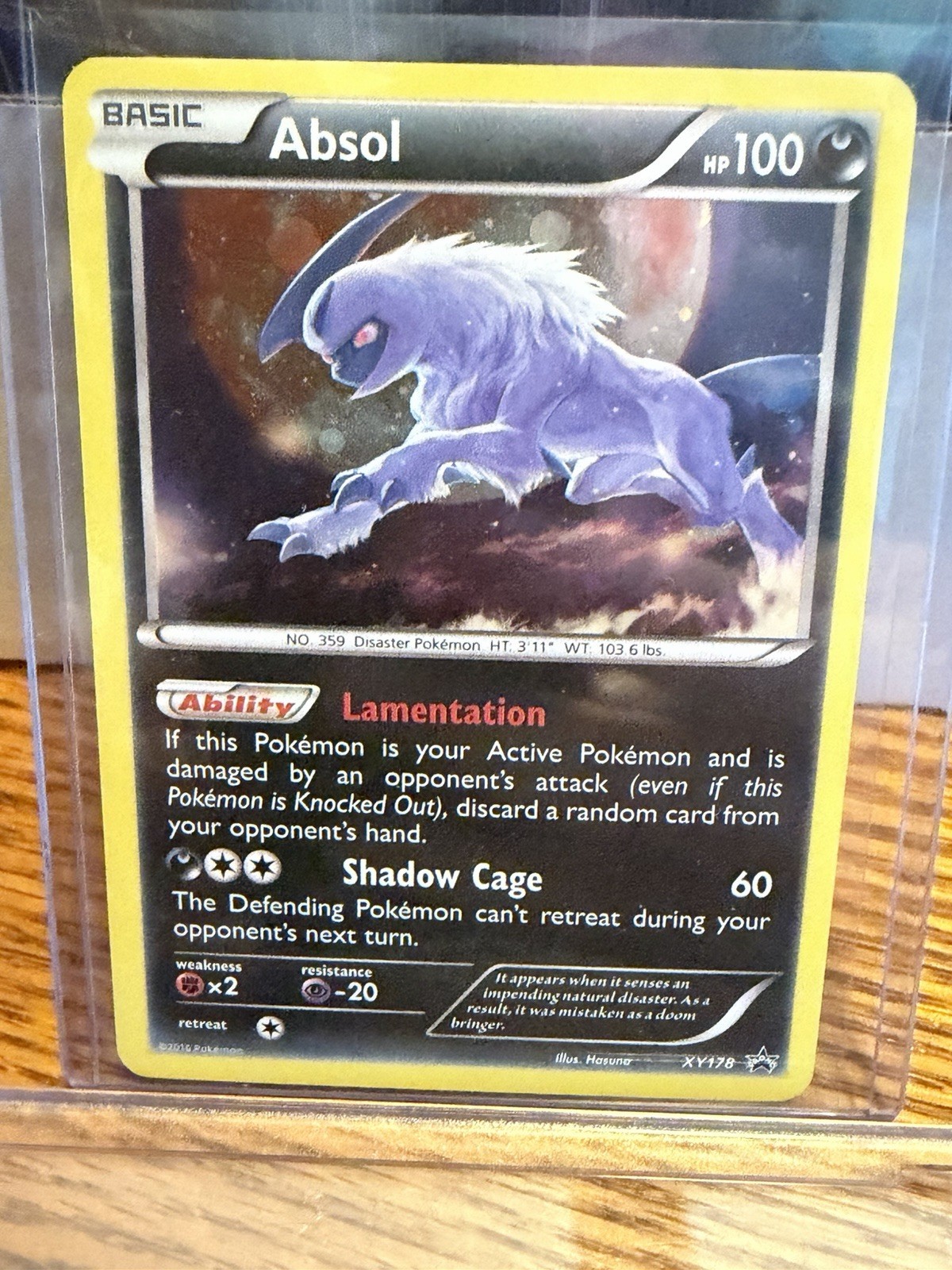 Pokemon TCG Absol XY178 XY Holo Promo Card 100 HP Shadow Cage 60