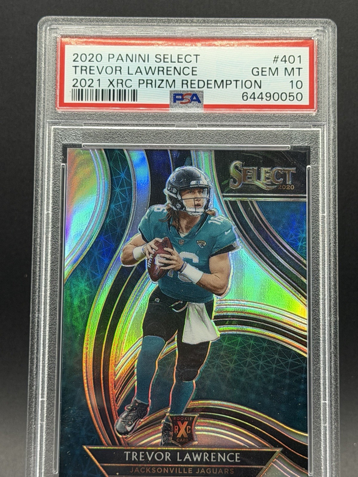 Panini Select Trevor Lawrence XRC Prizm Redemption #401 RC Jaguars PSA 10