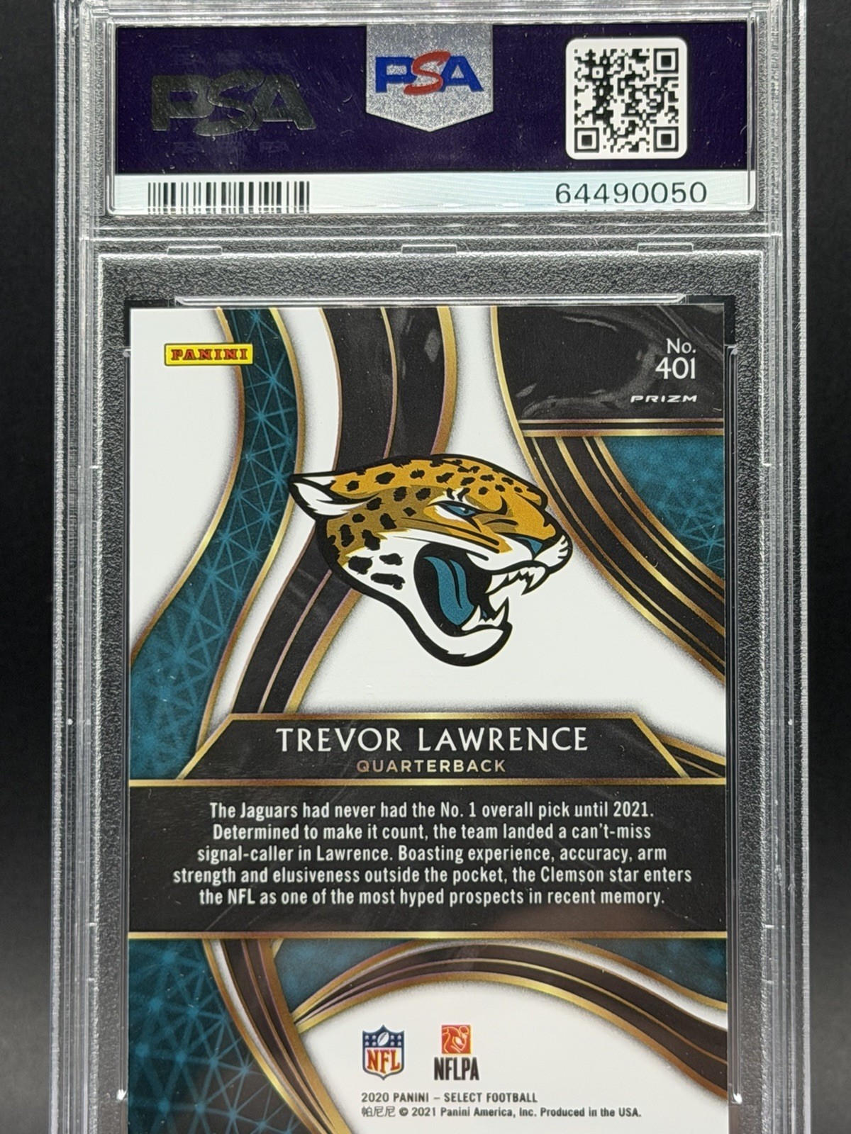 Panini Select Trevor Lawrence XRC Prizm Redemption #401 RC Jaguars PSA 10 — additional photo