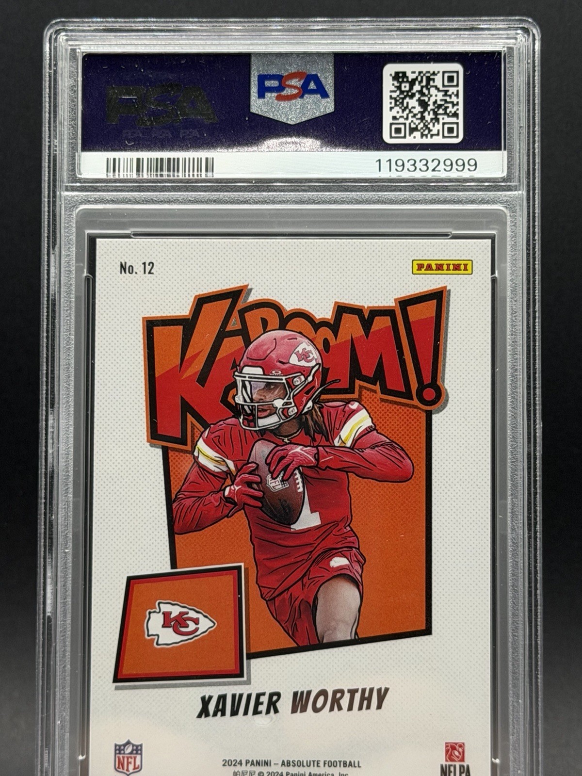 Panini 2024 Absolute Kaboom! Horizontal Xavier Worthy #12 PSA 9 RC Chiefs — additional photo